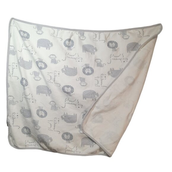 Rene Rofe Safari Lion Monkey Bear Tiger Baby Receiving Lovey Blanket 22" X 30" - Picture 3 of 5